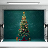 Aperturee - Aperturee Cartoon Starlit Sky Cute Christmas Holiday Backdrop